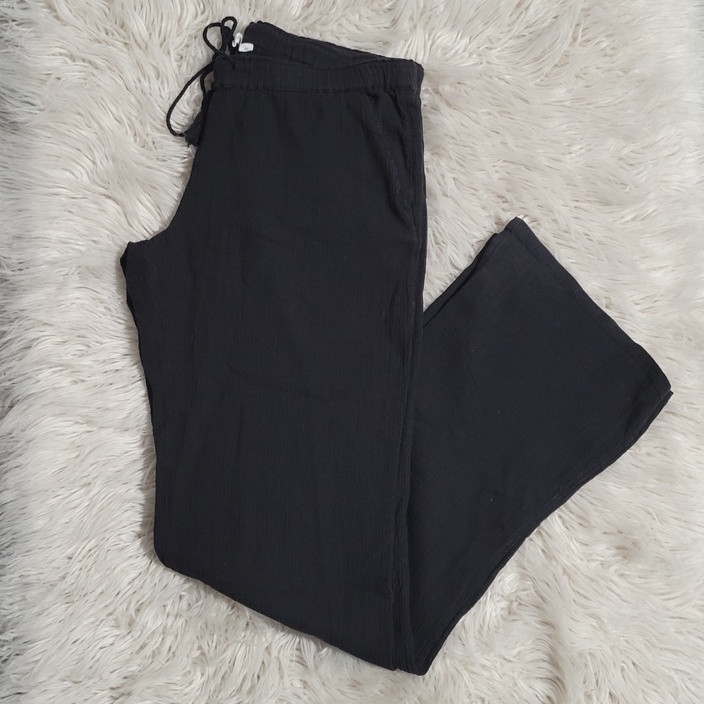 Rip Curl Mid-rise Drawstring Casual Black Pants Size Medium